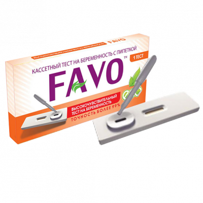 Купить тест для определения беременности favo кассетный с пипеткой, 1 шт в Заволжье