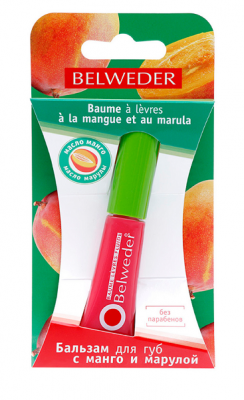 Купить belweder (бельведер) бальзам для губ манго и марула 7г в Заволжье
