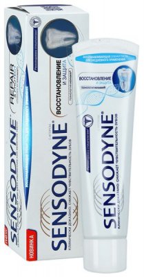 Купить сенсодин (sensodyne) зубная паста восстановление/защита/отбеливающая, 75мл (глаксосмиткляйн, германия) в Заволжье