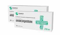 Купить амоксициллин, таблетки 250мг, 20 шт в Заволжье