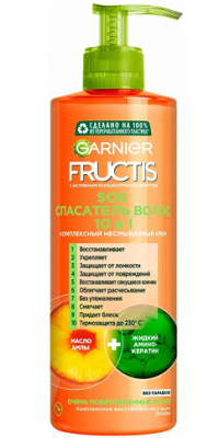 Купить garnier fructis sos (гарньер фруктис) комплексный уход спасатель волос несмываемый 10в1 400мл в Заволжье