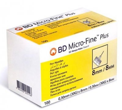 Купить иглы bd micro-fine плюс для шприц-ручки одноразовые 30g (0,30х8мм), 100 шт в Заволжье