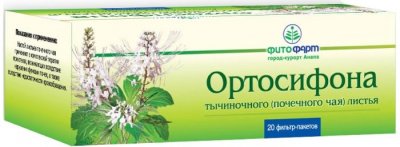 Купить ортосифона тычиночного (почечного чая) листья, фильтр-пакеты 1,5г, 20 шт в Заволжье