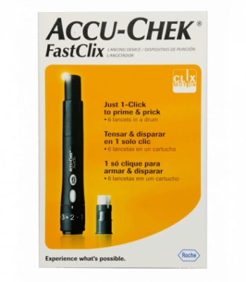 Купить ручка для прокалывания пальца accu-chek fastclix (акку-чек) + 6 ланцет в Заволжье