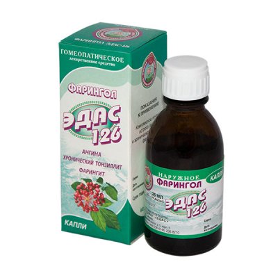 Купить эдас-126 фарингол, капли для приема внутрь гомеопатические, 25мл в Заволжье