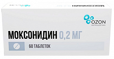 Купить моксонидин, таблетки, покрытые пленочной оболочкой 0,2мг, 60 шт  в Заволжье