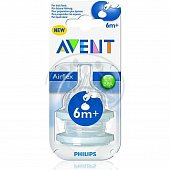 Купить avent (авент) соска силиконовая для густой жидкости с 6 месяцев 2шт (scf636/27) в Заволжье