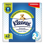 Купить kleenex (клинекс) бумага туалетная влажная classic clean 42шт в Заволжье