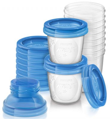 Купить avent (авент) набор контейнеров для хранения грудного молока 10шт+ стерильная чаша via(180мл) в Заволжье