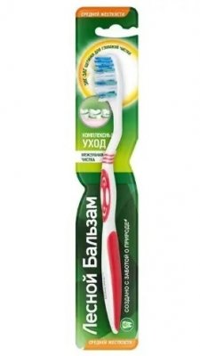 Купить лесной бальзам зубная щетка комплексный уход средней жесткости, 1 шт в Заволжье