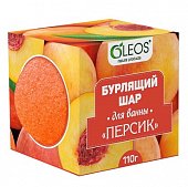 Купить oleos (олеос) шар для ванн бурлящий персик, 110г в Заволжье