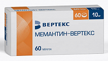 Купить мемантин-вертекс, таблетки, покрытые пленочной оболочкой 10мг, 60 шт в Заволжье