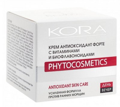 Купить kora (кора) крем антиоксидант форте для лица с витаминами и биофлавоноидами 50мл в Заволжье
