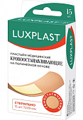 Купить luxplast (люкспласт) пластырь кровоостанавливающий на полимерной основе 72х19мм, 15 шт в Заволжье