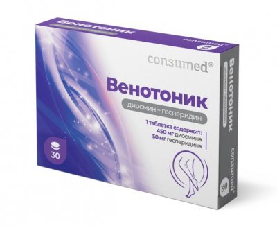 Купить венотоник (диосмин+гесперидин) консумед (consumed) 500мг, таблетки, 30 шт бад в Заволжье
