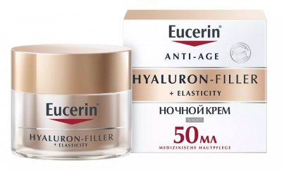 Купить eucerin hyaluron-filler+elasticity (эуцерин) крем для лица ночной 50 мл в Заволжье