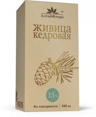Купить живица кедровая алтайфлора, 15% 100мл (алтайская чайная компания, нпц ооо, россия) в Заволжье