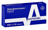 Купить левофлоксацин-акрихин, таблетки, покрытые пленочной оболочкой 500мг, 10 шт в Заволжье