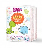 Купить подгузники - трусики для детей дино и рино (dino & rhino) размер maxi 8-13 кг, 18 шт в Заволжье