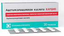 Купить ацетилсалициловая кислота кардио, таблетки кишечнорастворимые, покрытые пленочной оболочкой 100мг, 30 шт в Заволжье
