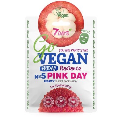 Купить 7 days go vegan маска для лица тканевая для тех, кто любит посочнее, 25г в Заволжье