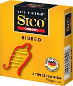 Купить sico (сико) презервативы ribbed ребристые 3шт в Заволжье