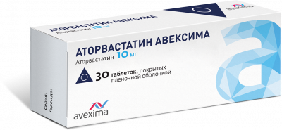 Купить аторвастатин-авексима, таблетки, покрытые пленочной оболочкой 10мг, 30 шт в Заволжье