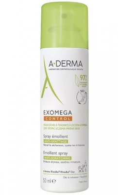 Купить a-derma exomega control (а-дерма) спрей-эмолент для лица и тела смягчающий, 50мл в Заволжье