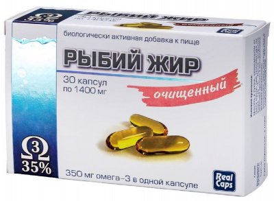 Купить рыбий жир очищенный, капсулы 1400мг, 30 шт бад в Заволжье
