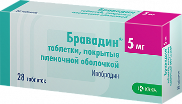 Бравадин, таблетки, покрытые пленочной оболочкой 5мг 28 шт