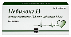 Купить небилонг н, таблетки 12,5мг+5мг, 30 шт в Заволжье