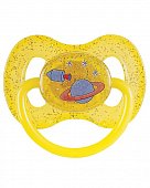 Купить canpol (канпол) пустышка круглая латексная 0-6 месяцев space желтая 1 шт в Заволжье