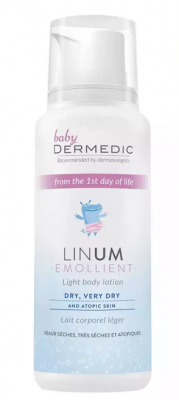 Купить dermedic linum emollient baby (дермедик) лосьон для тела легкий для детей с рождения 205 г в Заволжье