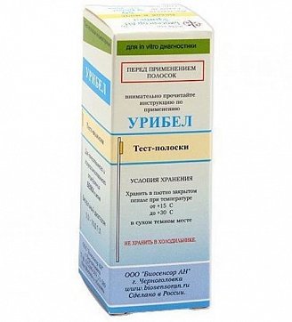 Тест-полоски Биосенсор Урибел для качественного и полуколичественного определения белка в моче 50 шт