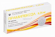 Купить прамипексол, таблетки 0,25мг, 30 шт в Заволжье