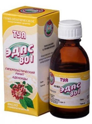 Купить эдас-801 туя масло для местного применения гомеопатическое, 25мл в Заволжье