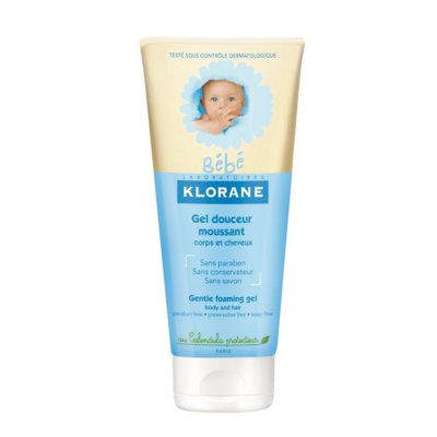 Купить klorane bebe (клоран бебе) гель для волос и тела нежный пенящийся для детей, 200мл в Заволжье