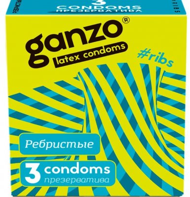 Купить ganzo (ганзо) презервативы рибс 3шт в Заволжье