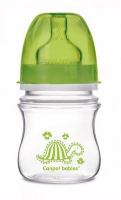 Купить canpol (канпол) бутылочка пластиковая easystart colourful антиколиковая с широким горлом с 3 месяцев, 120 мл в Заволжье