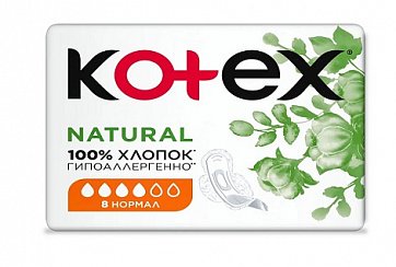 Kotex Natural (Котекс) прокладки нормал 8шт