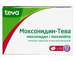 Купить моксонидин-тева, таблетки покрытые пленочной оболочкой 0,2мг, 30 шт в Заволжье
