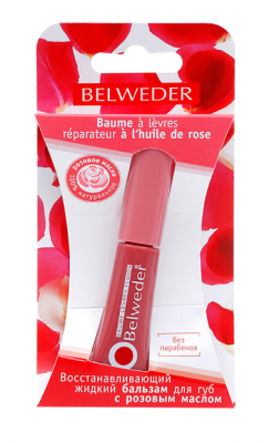 Купить belweder (бельведер) бальзам для губ жидкий восстанавливающий с розовым маслом 7г в Заволжье