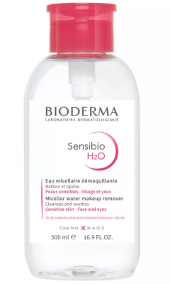 Купить bioderma sensibio (биодерма сенсибио) мицеллярная вода очищающая флакон-помпа 500мл в Заволжье
