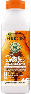 Купить garnier fructis (гарньер фруктис) бальзам-ополаскиватель восстановление суперфуд папайя, 350мл в Заволжье