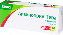 Купить лизиноприл-тева, таблетки 10мг, 20 шт в Заволжье