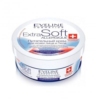 Купить eveline (эвелин) крем питательный для чувствствительной, склонной к аллергии кожи extra soft allergique 200мл в Заволжье
