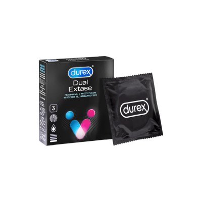 Купить durex (дюрекс) презервативы dual extase 3шт в Заволжье