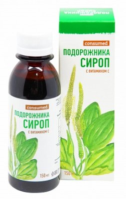 Купить подорожника сироп с витамином с консумед (consumed), флакон 150мл бад в Заволжье