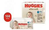Купить huggies (хаггис) салфетки влажные elitesoft 56 шт, в комплекте 3 упаковки в Заволжье