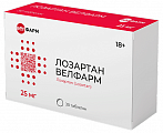 Купить лозартан велфарм, таблетки покрытые пленочной оболочкой 25 мг, 30 шт в Заволжье